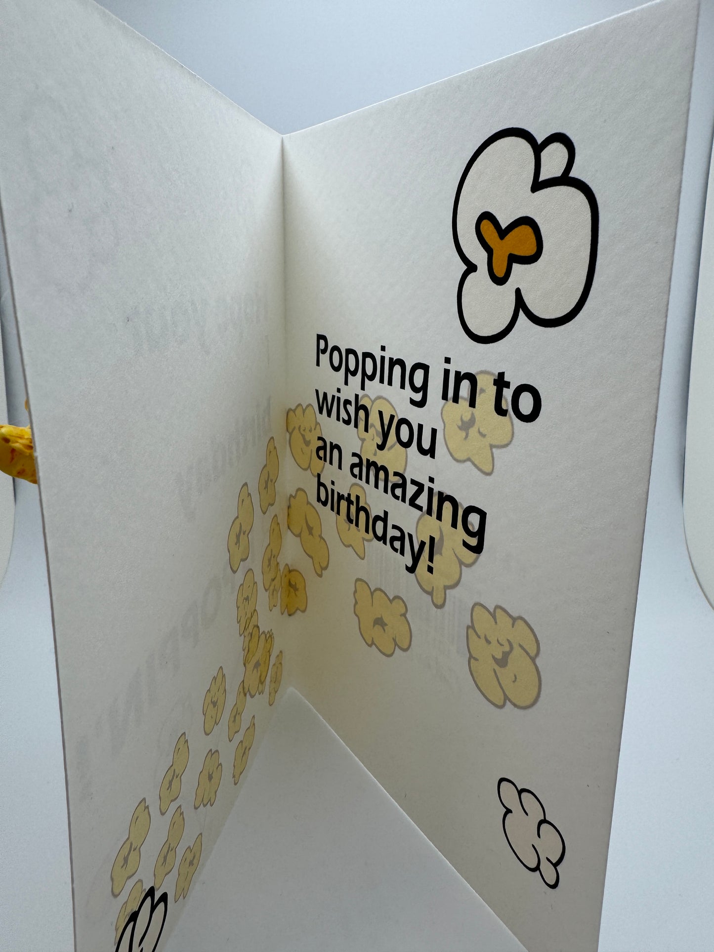 Popcorn-themed cards