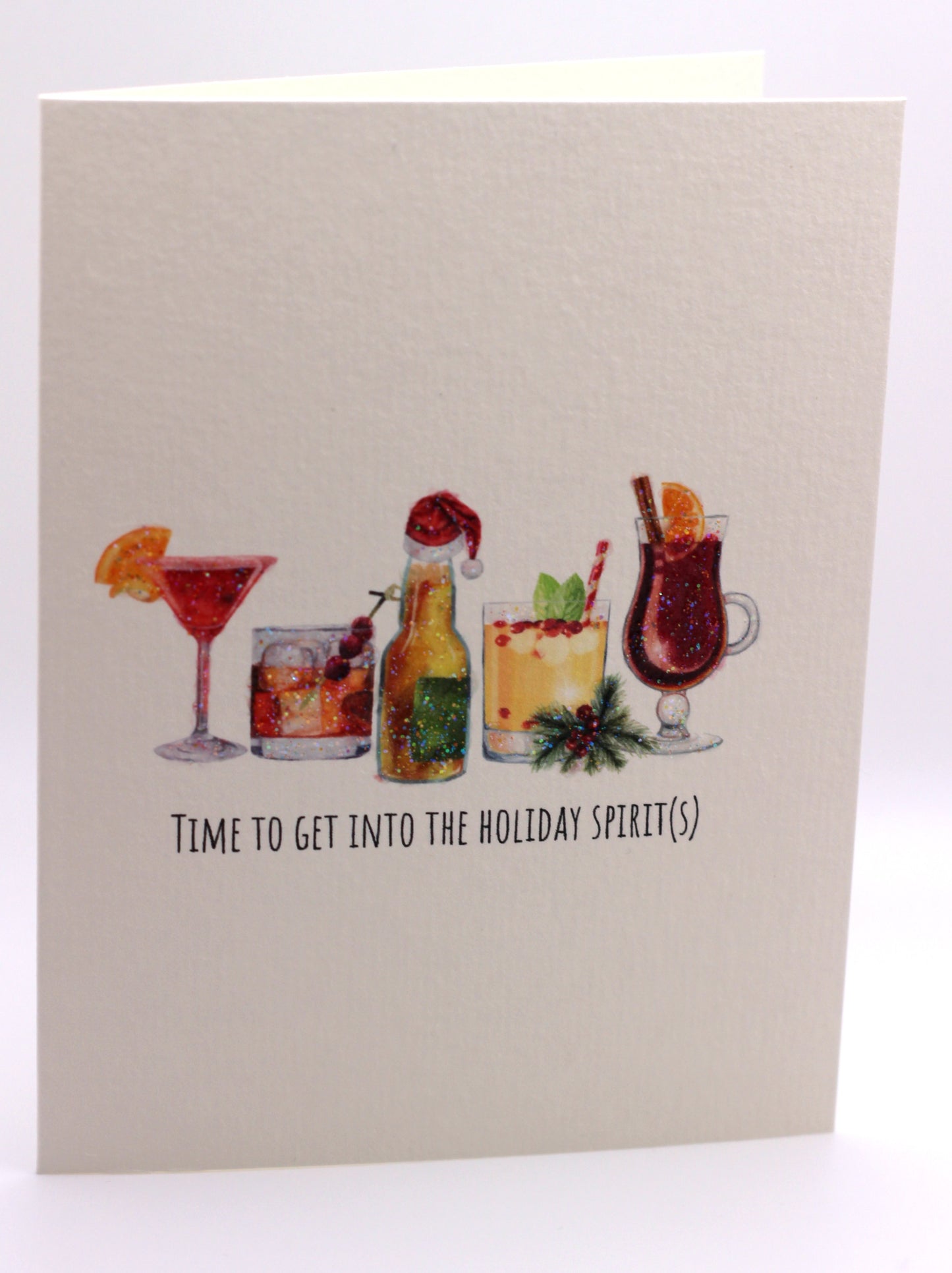 Box of 12 boozy holiday greeting cards