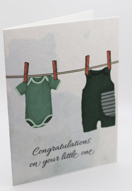 New baby boy clothesline