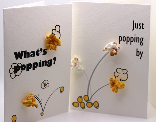 Popcorn-themed cards