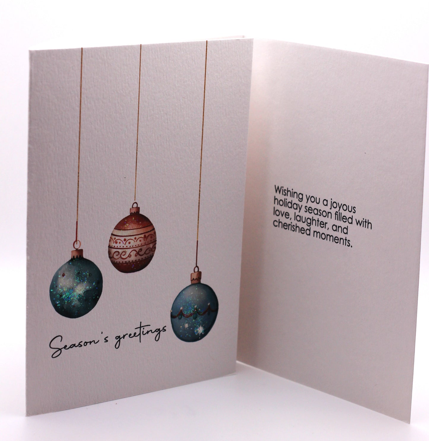 Box of 10 holiday ornament cards